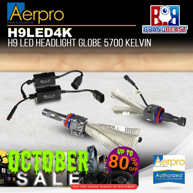 Aerpro H9LED4K H9 Led Headlight Globe 5700 Kelvin