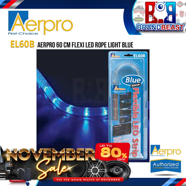 Aerpro EL60B 60cm Blue Flexi LED Rope Light