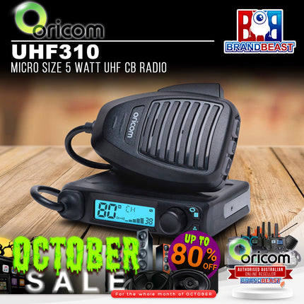 Oricom UHF310 5 Watt 80 Channel Micro UHF CB Radio