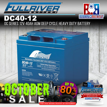 Fullriver DC40-12 DC Series 12V 40Ah AGM Deep Cycle Heavy Duty Battery