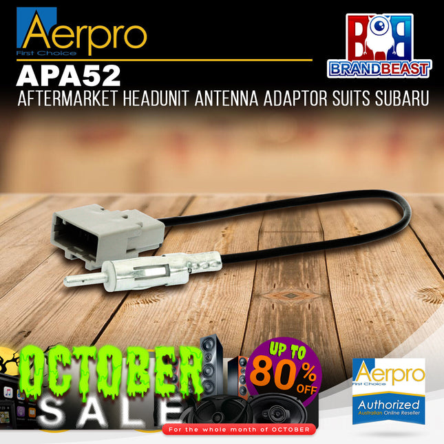 Aerpro APA52 Aftermarket Headunit Antenna Adaptor to Suit Subaru