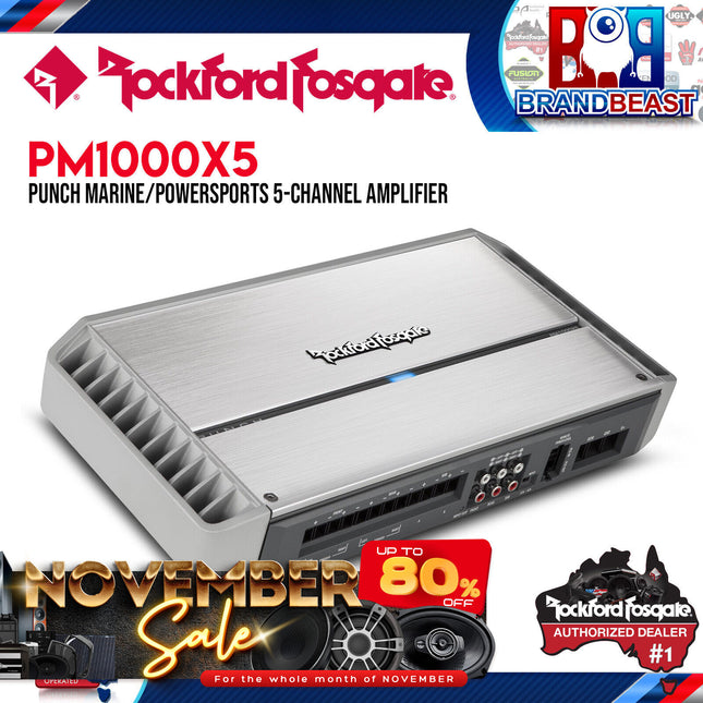 Rockford Fosgate PM1000X5 Punch Marine 1,000 Watt Class-bd 5-Channel Amplifier