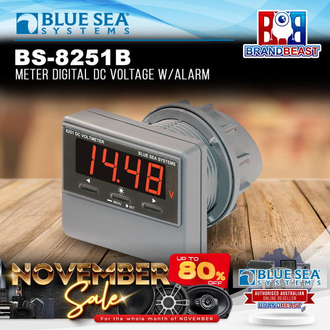 Blue Sea Systems BS-8251B | Meter Digital DC Voltage with Alarm