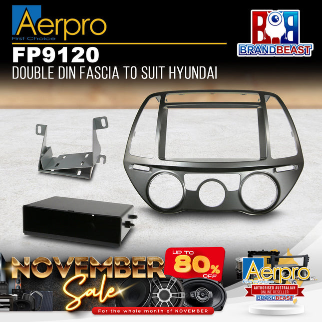 Aerpro FP9120 Single/Double DIN Facia Kit Suit Hyundai i20 2012 - 2015 PB