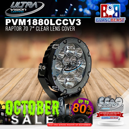 Ultra Vision Lighting PVM1880LCCV3 Raptor 70 7" Clear Lens Cover