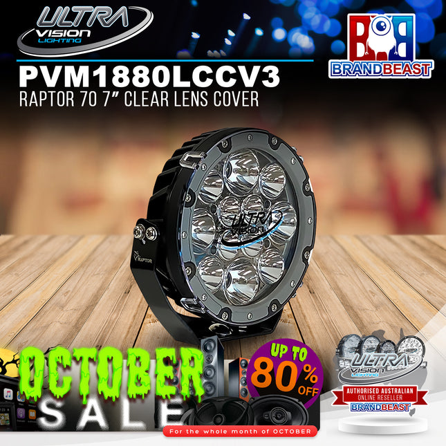 Ultra Vision Lighting PVM1880LCCV3 Raptor 70 7" Clear Lens Cover