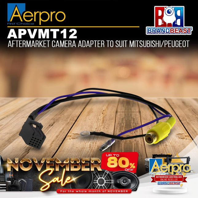 Aerpro APVMT12 Aftermarket Camera Adapter Suit Mitsubishi/Peugeot