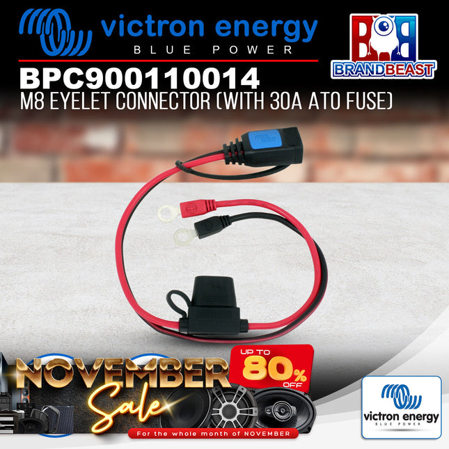 Victron Energy BPC900110014 Blue Smart Charger M8 Eyelet Connector with 30A ATO