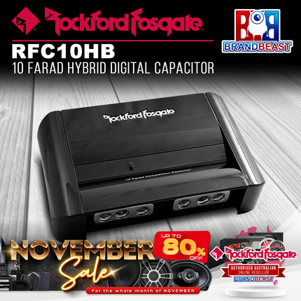 Rockford Fosgate RFC10HB 10 Farad Hybrid Digital Capacitor