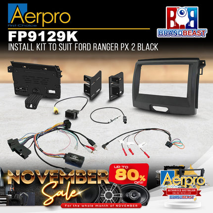 Aerpro FP9129K Double DIN Black Install Kit Suit Ford Ranger UA/Everest PX MKII
