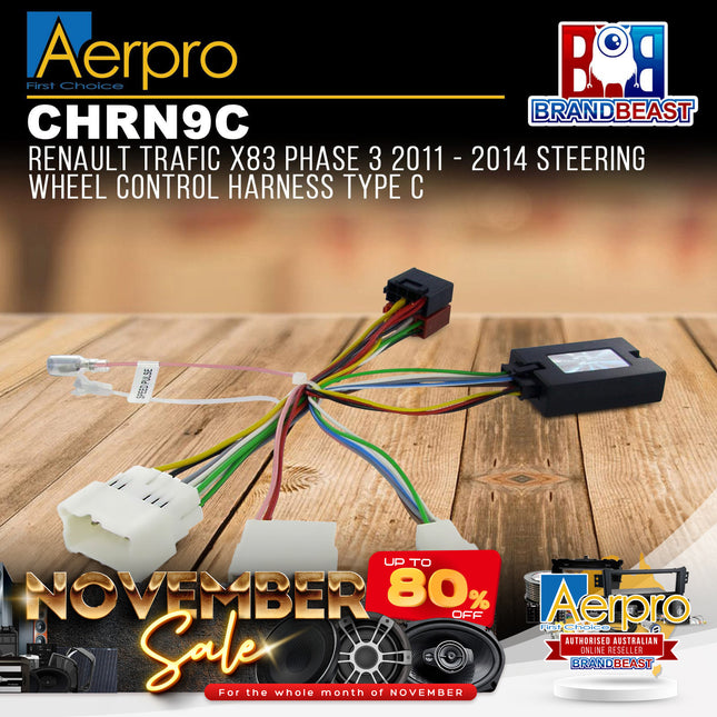 Aerpro CHRN9C Steering Wheel Control Harness Suit Renault