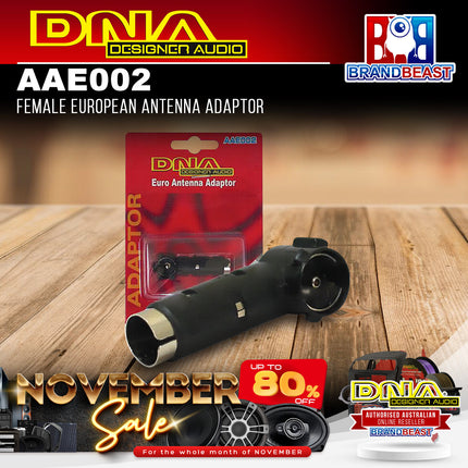 DNA AAE002 Standard Female Antenna Socket to Male European Plug Antenna Adaptor