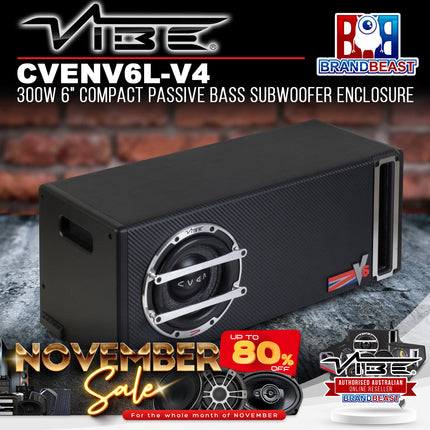 Vibe CVENV6L-V4 300W 6" Compact Passive Bass Subwoofer Enclosure