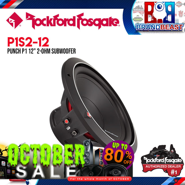 Rockford Fosgate P1S2-12 Punch 12" P1 2-Ohm SVC Subwoofer