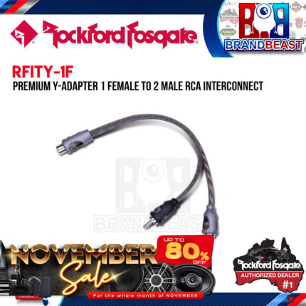 Rockford Fosgate RFITY-1F Premium Y-Adapter 1 Female To 2 Male
