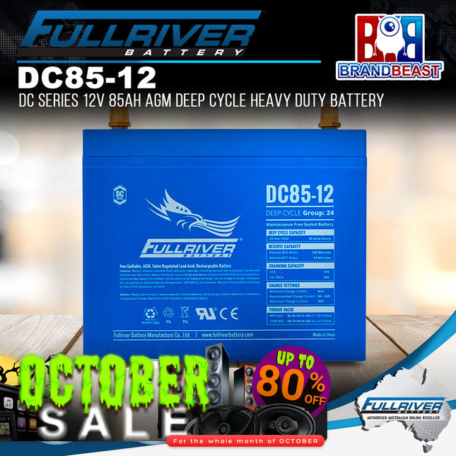 Fullriver DC85-12 DC Series 12V 85Ah AGM Deep Cycle Heavy Duty Battery