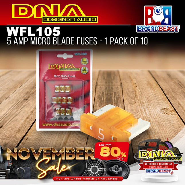 DNA WFL105 5 Amp Micro Blade Fuse - 1 Pack Of 10