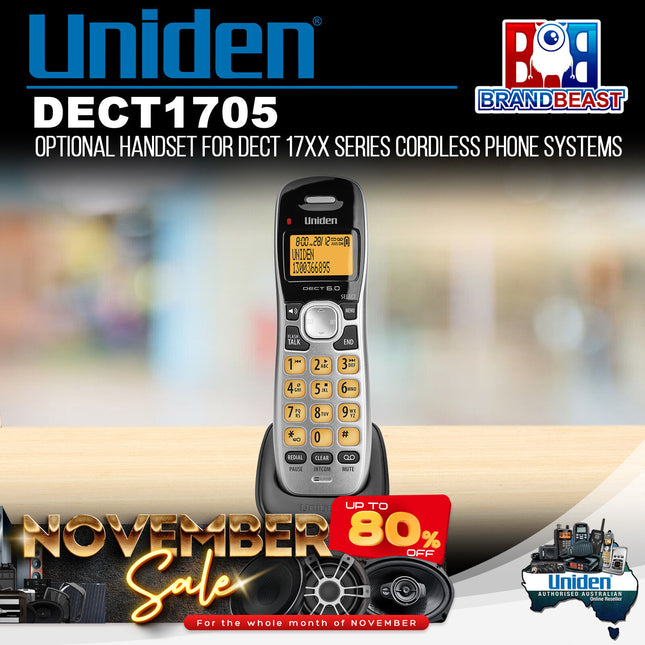 Uniden DECT1705 Optional Handset for DECT 17xx Series Cordless Phone Systems