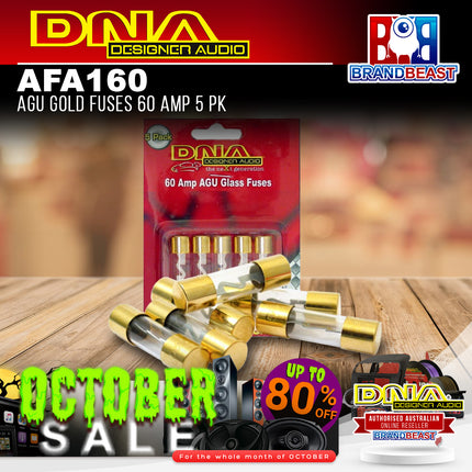DNA AFA160 60 AMP AGU Gold Fuses - 1 Pack For 5