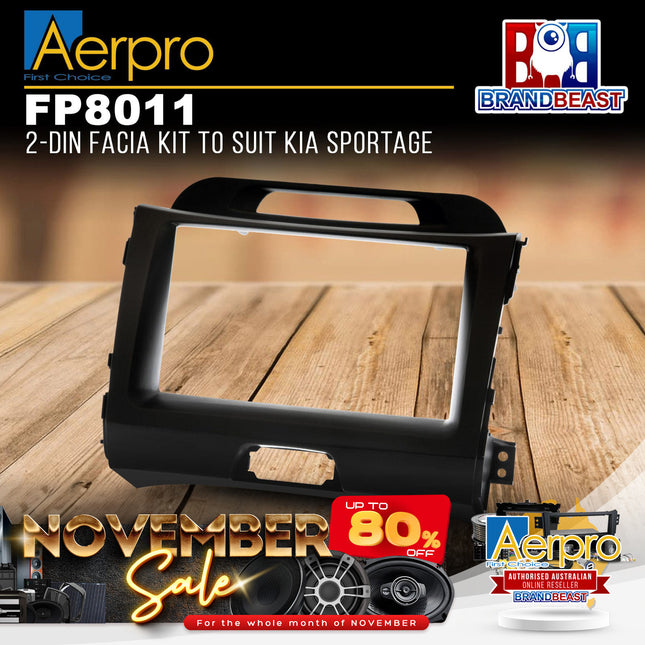 Aerpro FP8011 Double DIN Gunmetal Grey Facia Kit Suit Kia Sportage 2010 - 2013