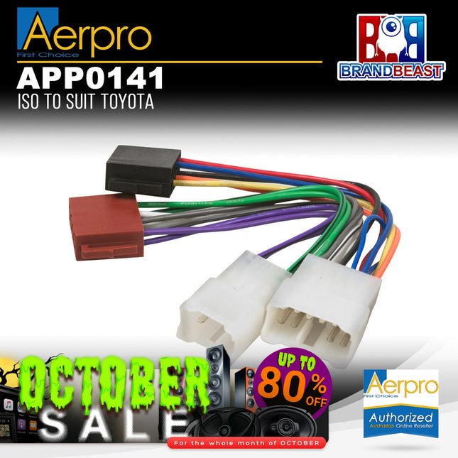 Aerpro APP0141 ISO Harness Suit Daihatsu/Holden/Lexus/Subaru/Toyota Vehicles