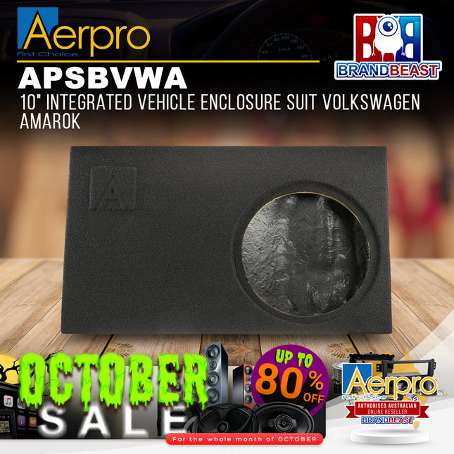 Aerpro APSBVWA 10" Integrated Vehicle Enclosure Suit Volkswagen Amarok 2011