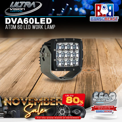 Ultra Vision Lighting DVA60LEDWF Atom 60 LED Work Lamp - Wide Flood