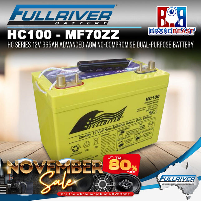 Fullriver HC100 - (MF70ZZ) HC Series 12V 965Ah Advanced AGM Dual-Purpose Battery