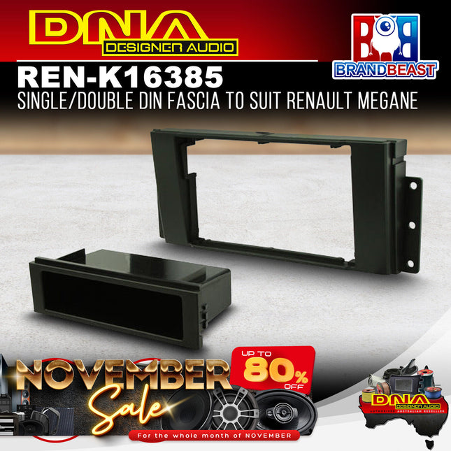DNA REN-K16385 Single/Double DIN Fascia Panel To Suit Renault Megane