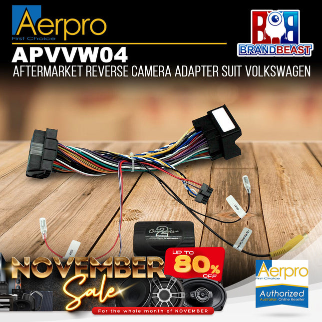 Aerpro APVVW04 Aftermarket Reverse Camera Adapter to Suit Volkswagen
