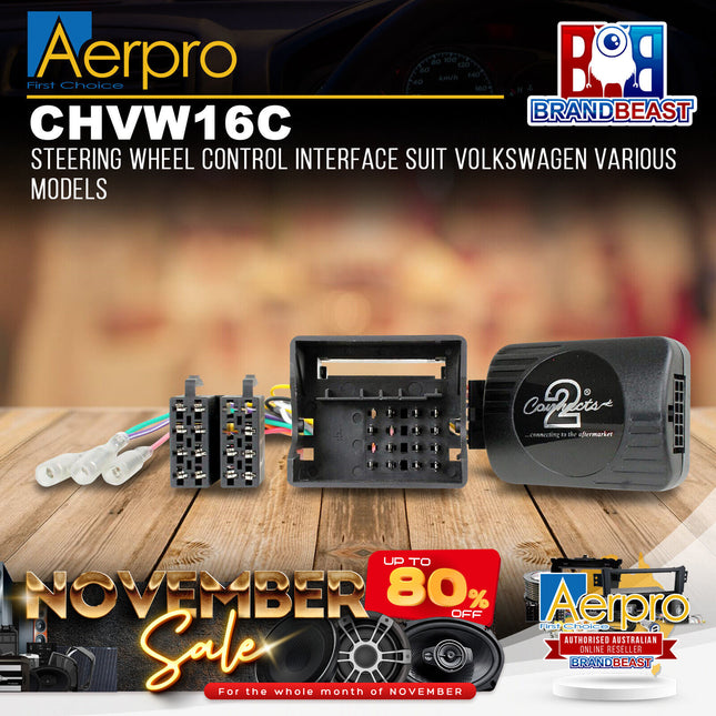 Aerpro CHVW16C Steering Wheel Control Interface Suit Volkswagen Various Models