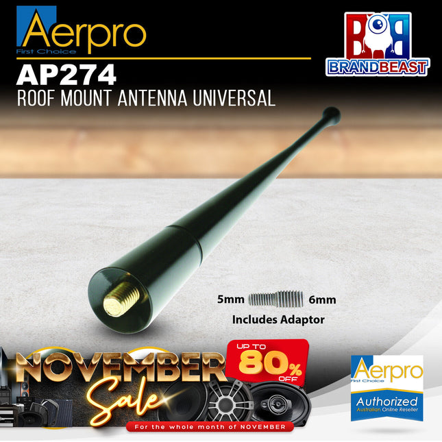 Aerpro AP274 Roof Mount Universal Antenna