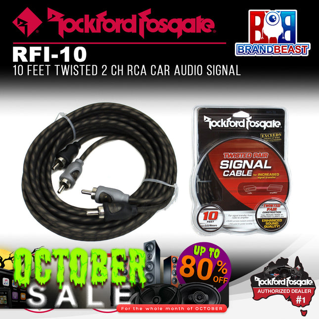 Rockford Fosgate RFI-10 10 Feet Twisted Pair Signal Cable