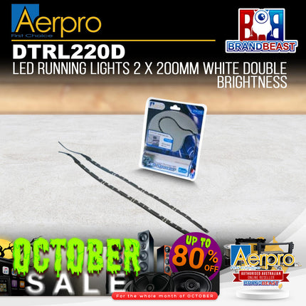 Aerpro DTRL220D 2x 220mm Flexible LED Daytime Running Lights Double Brightness