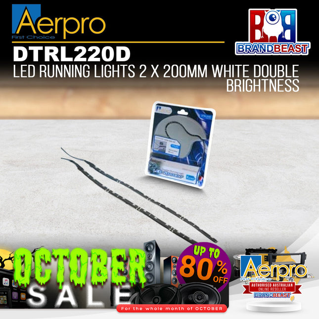 Aerpro DTRL220D 2x 220mm Flexible LED Daytime Running Lights Double Brightness