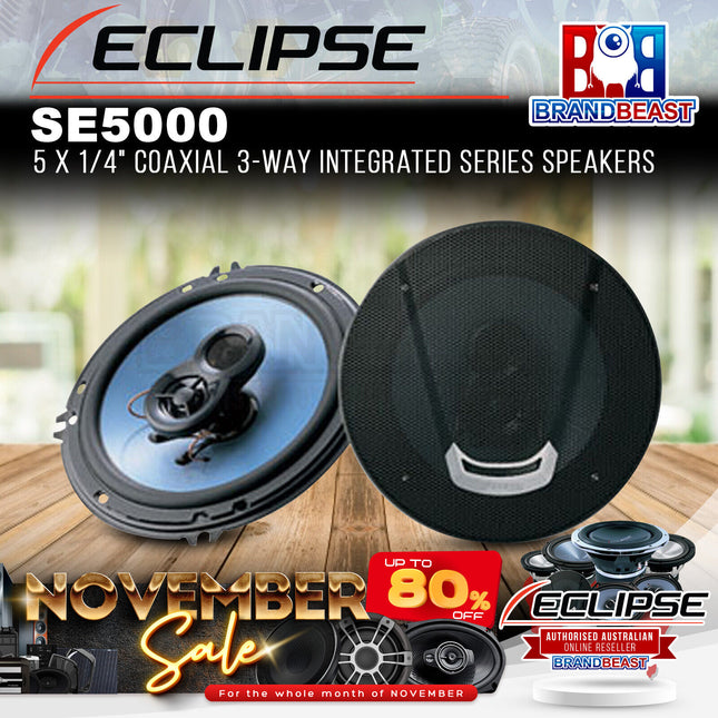 Eclipse SE5000 Integrated Series 5-1/4" 3-Way Coaxial Speakers - 1 Pair