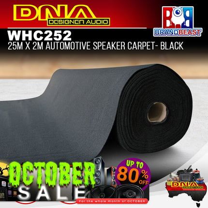 DNA WHC252 25M x 2M Black Speaker Carpet