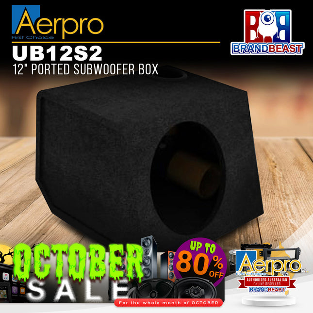 Aerpro UB12S2 12" MDF Ported Enclosure Subwoofer Box