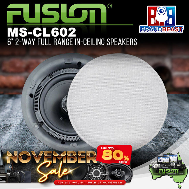 Fusion MS-CL602 6" 2-Way Full Range In-Ceiling Speakers