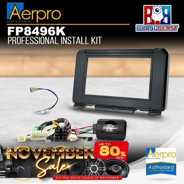 Aerpro FP8496K Double DIN Gloss Black Install Kit Suit Suzuki Jimny 2018 - ON