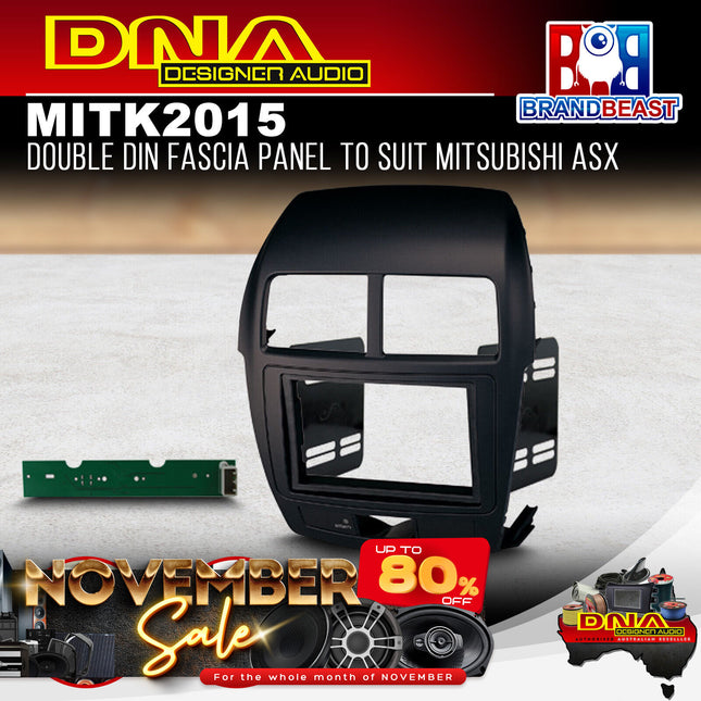 DNA MIT-K2015 Double DIN Fascia Panel To Suit Mitsubishi ASX