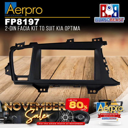 Aerpro FP8197 Double DIN Matte Black Facia Kit Suit Kia Optima TF 2011 - 2015