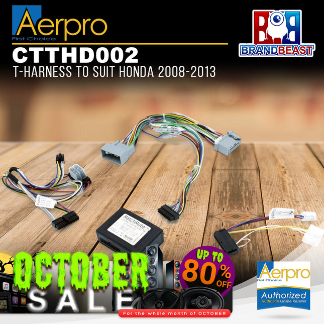 Aerpro CTTHD002 T-Harness to Suit Honda 2008-2013