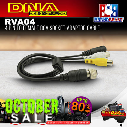 DNA RVA04 4 Pin To Female RCA Adaptor Cable