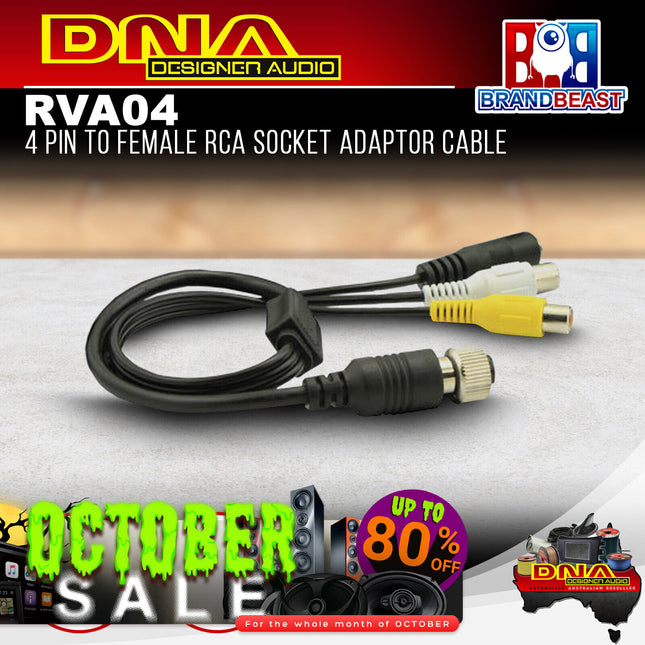 DNA RVA04 4 Pin To Female RCA Adaptor Cable
