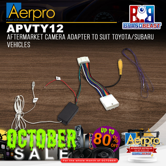 Aerpro APVTY12 Aftermarket Camera Adapter to Suit Toyota/Subaru Vehicles