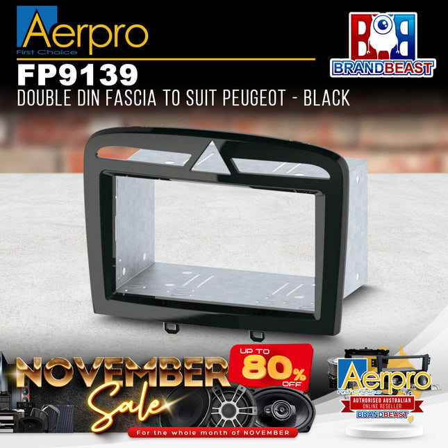 Aerpro FP9139 Double DIN Facia Kit to Suit Peugeot 308/RCZ