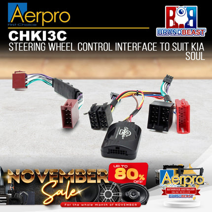 Aerpro CHKI3C Steering Wheel Control Harness Suit to Kia Soul