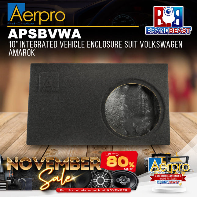 Aerpro APSBVWA 10" Integrated Vehicle Enclosure Suit Volkswagen Amarok 2011