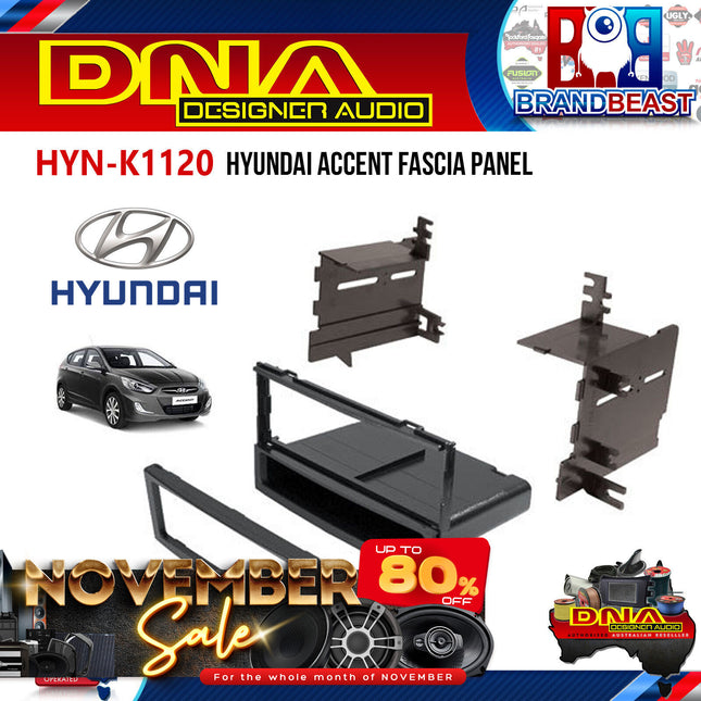 DNA HYN-K1120 Single DIN Fascia Panel to Suit Hyundai Accent